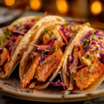 Salmon Skin Tacos With Slaw
