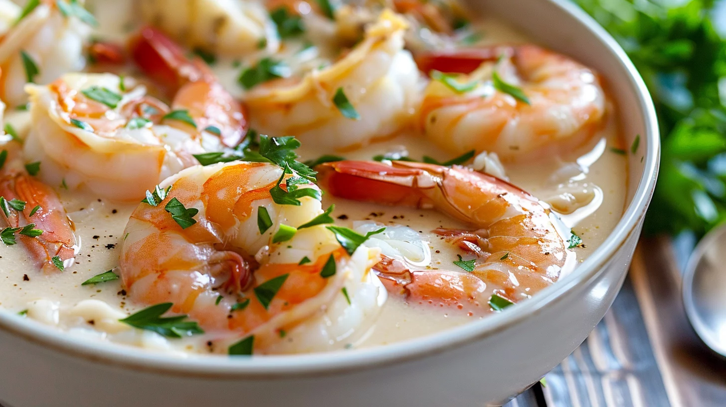 Seafood Bisque With Heavy Cream and Sherry