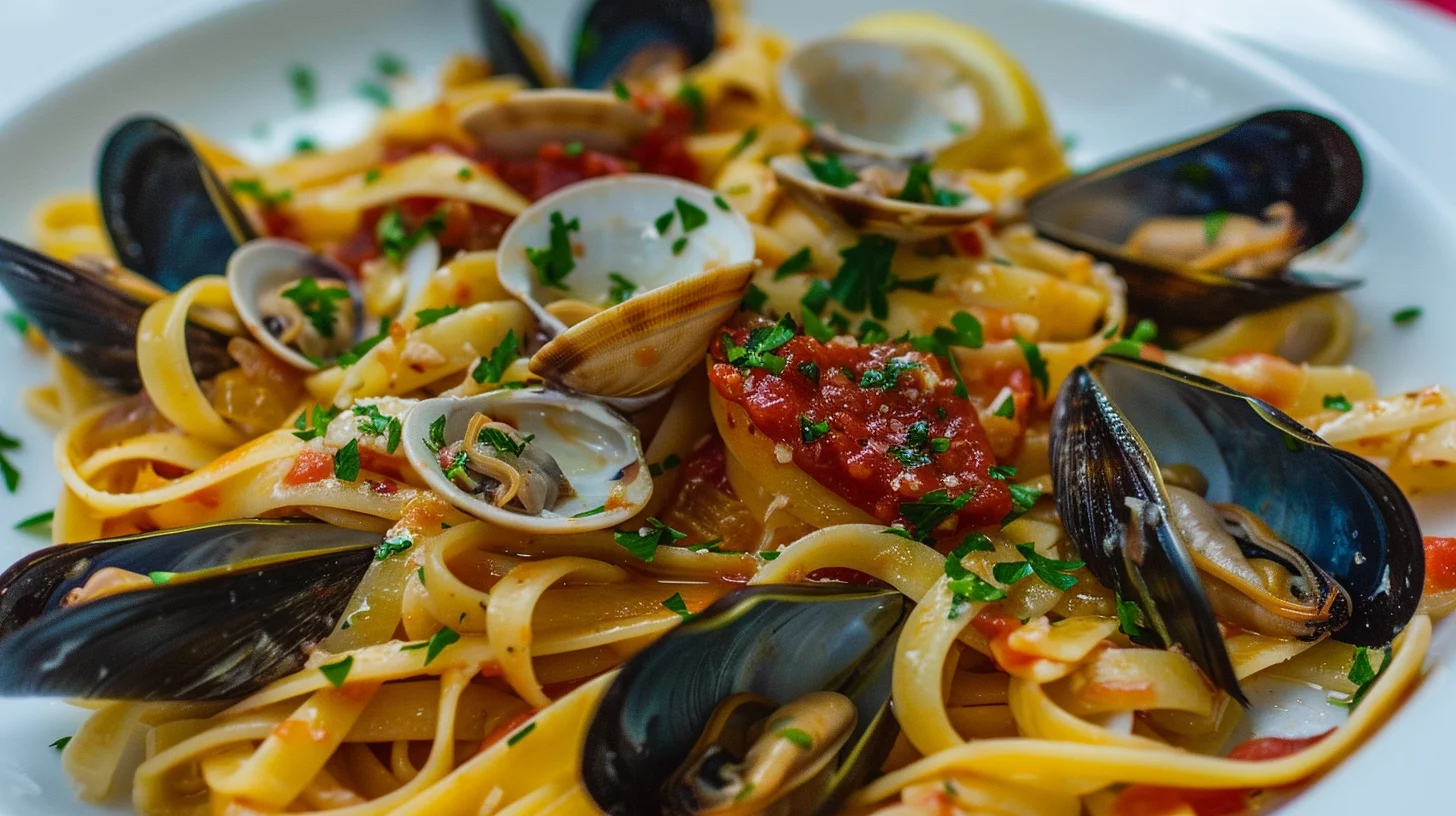 Seafood Pasta with Clams and Mussels