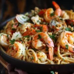 Shrimp and Crab Spaghetti With Herbs