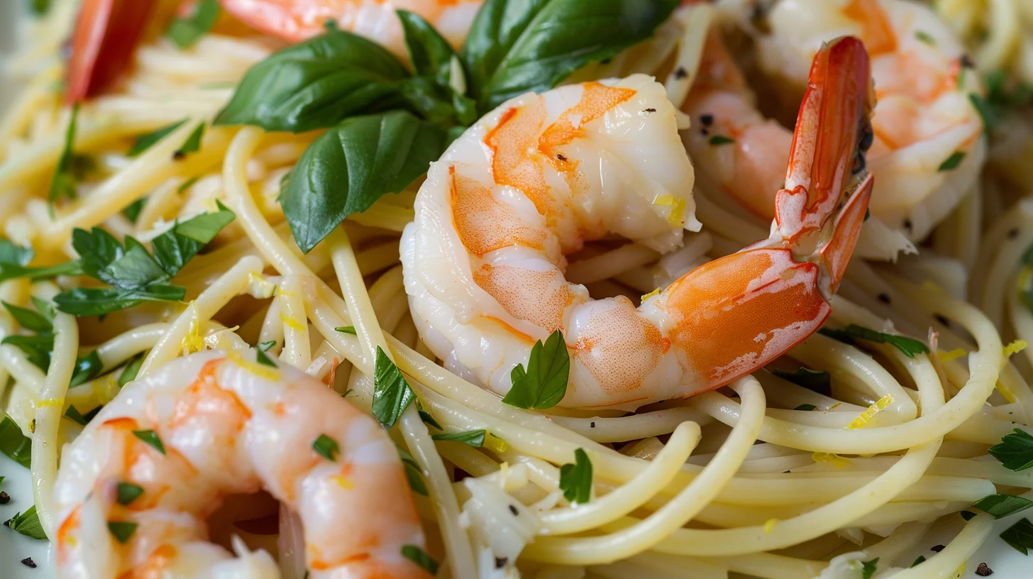 Shrimp and Crab Spaghetti With Herbs