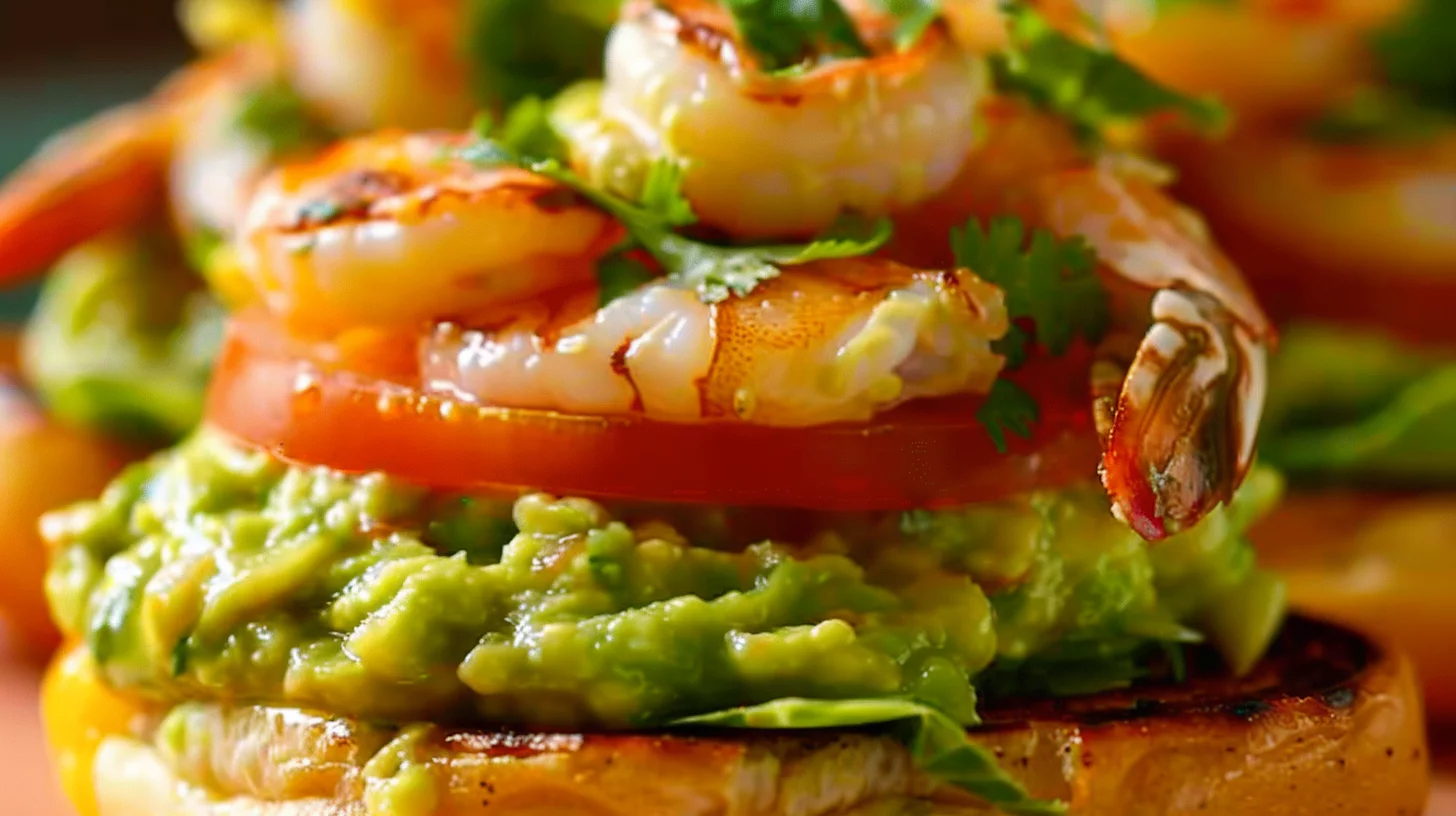 Shrimp Burgers With Cilantro and Guacamole