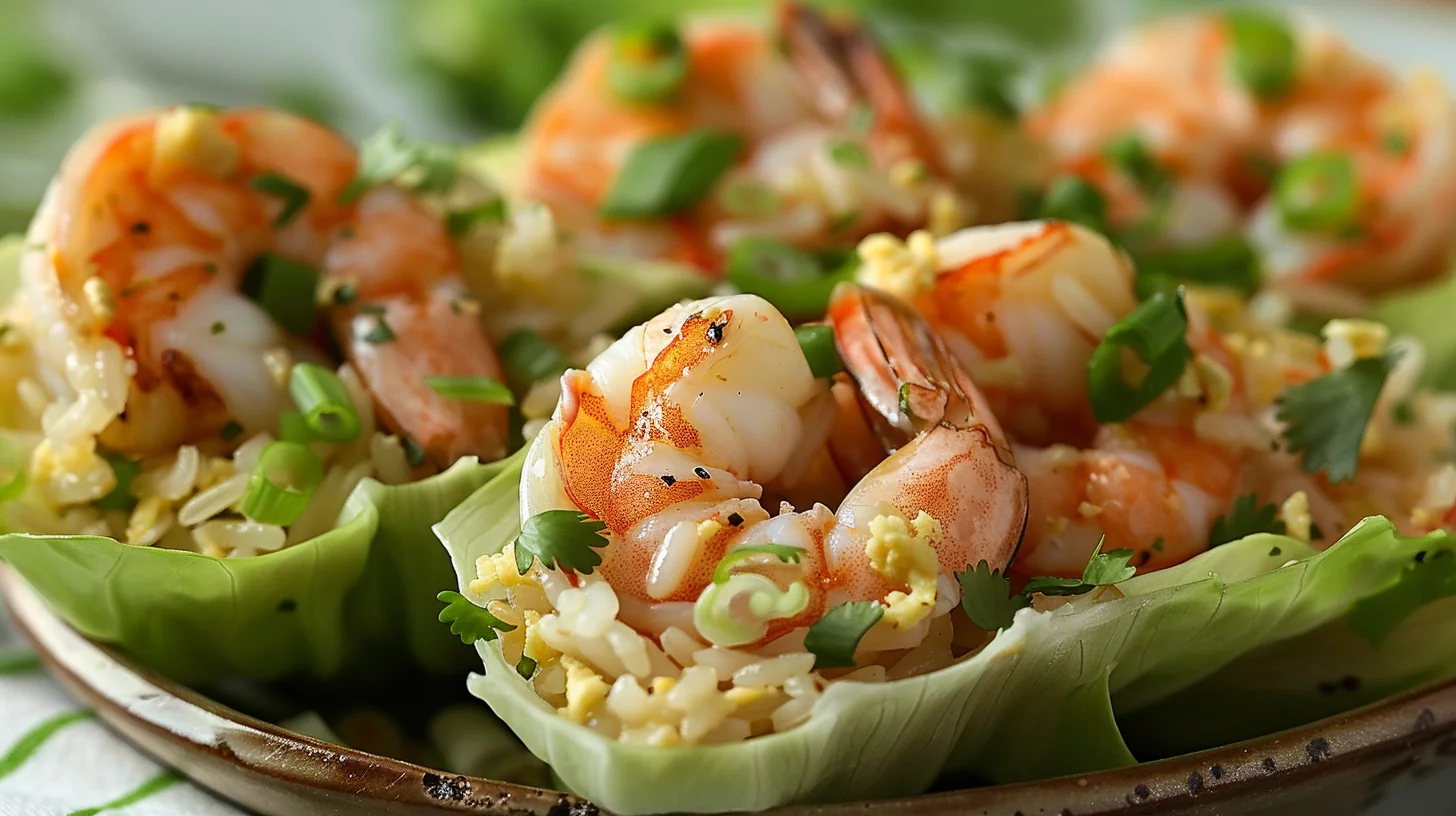 Shrimp Fried Rice Lettuce Cups