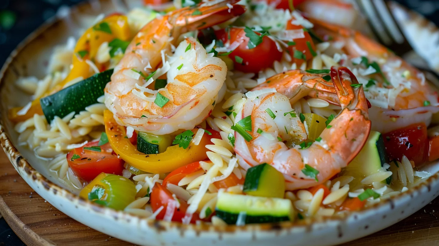 Shrimp Orzo Primavera