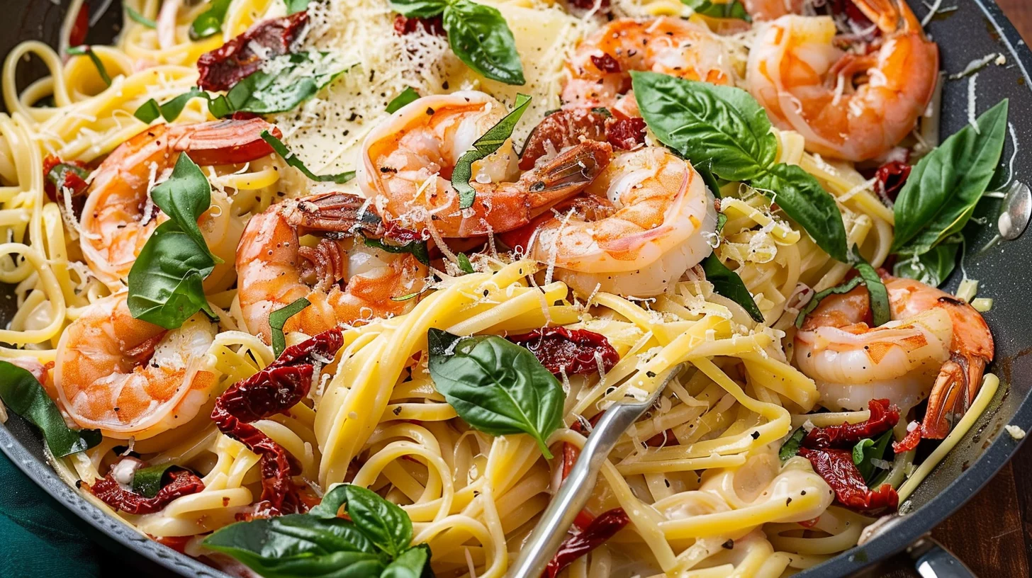 Shrimp Pasta With Sun Dried Tomatoes