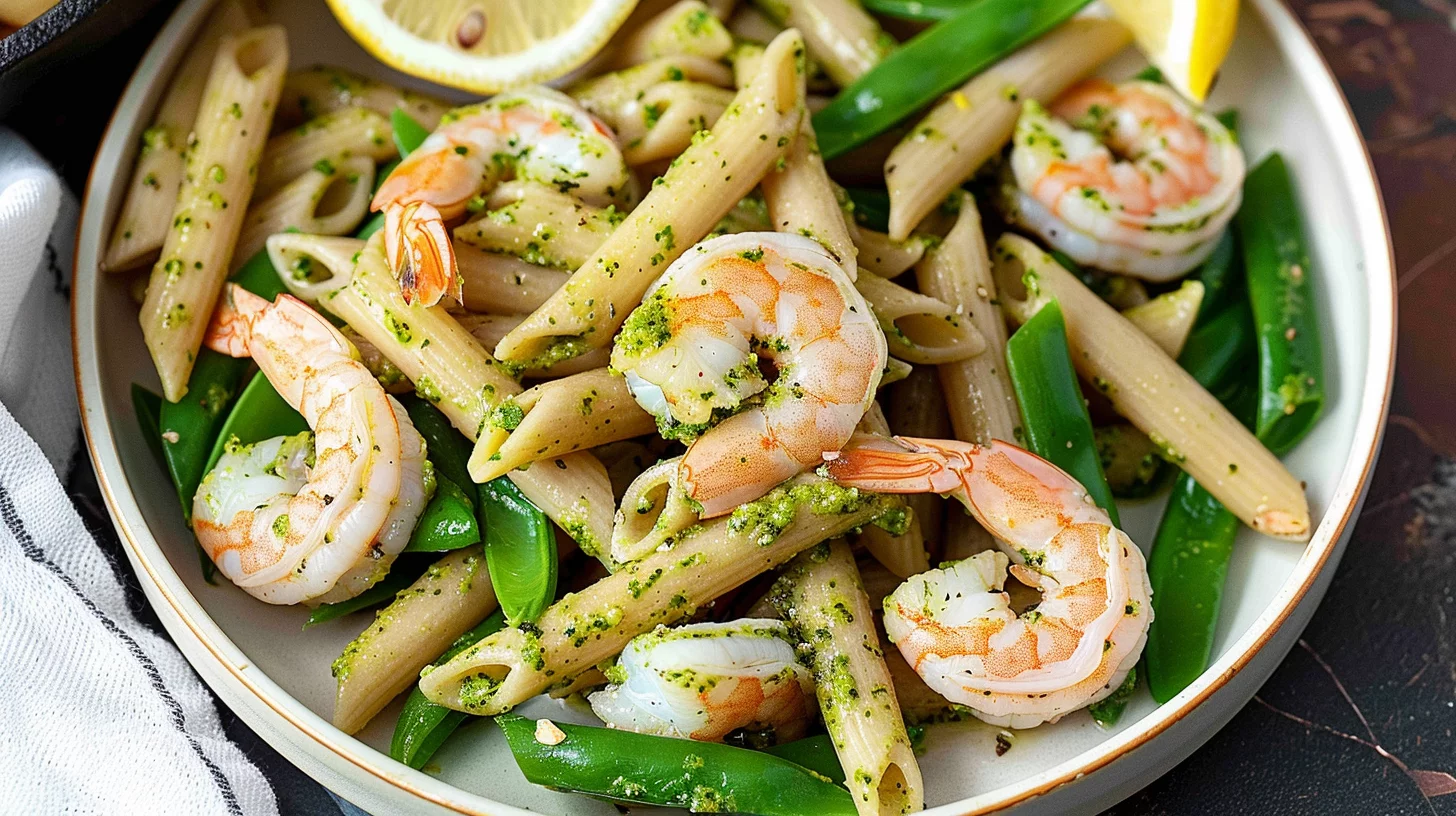 Shrimp Pesto Penne