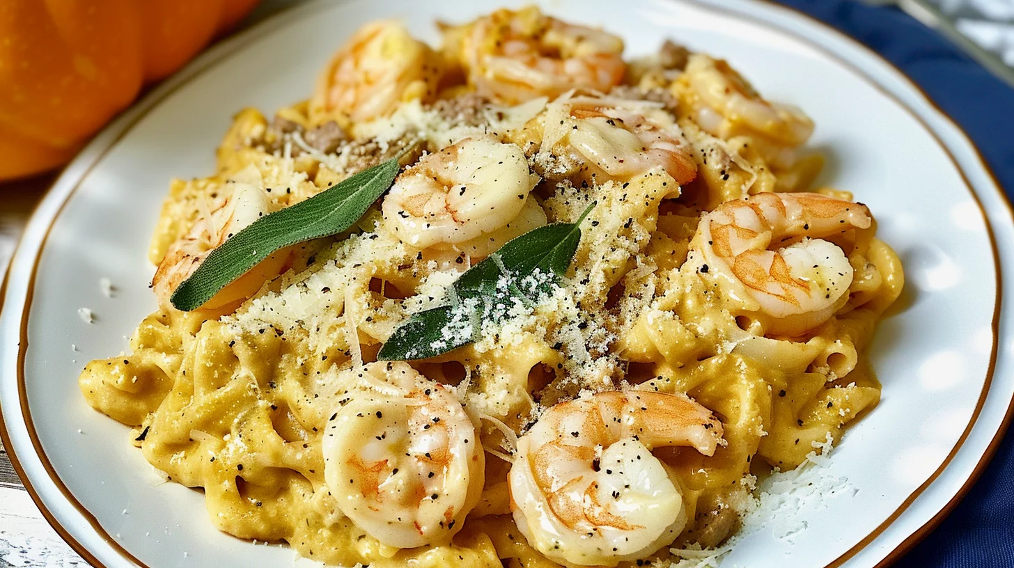 Shrimp Pumpkin Sage Alfredo