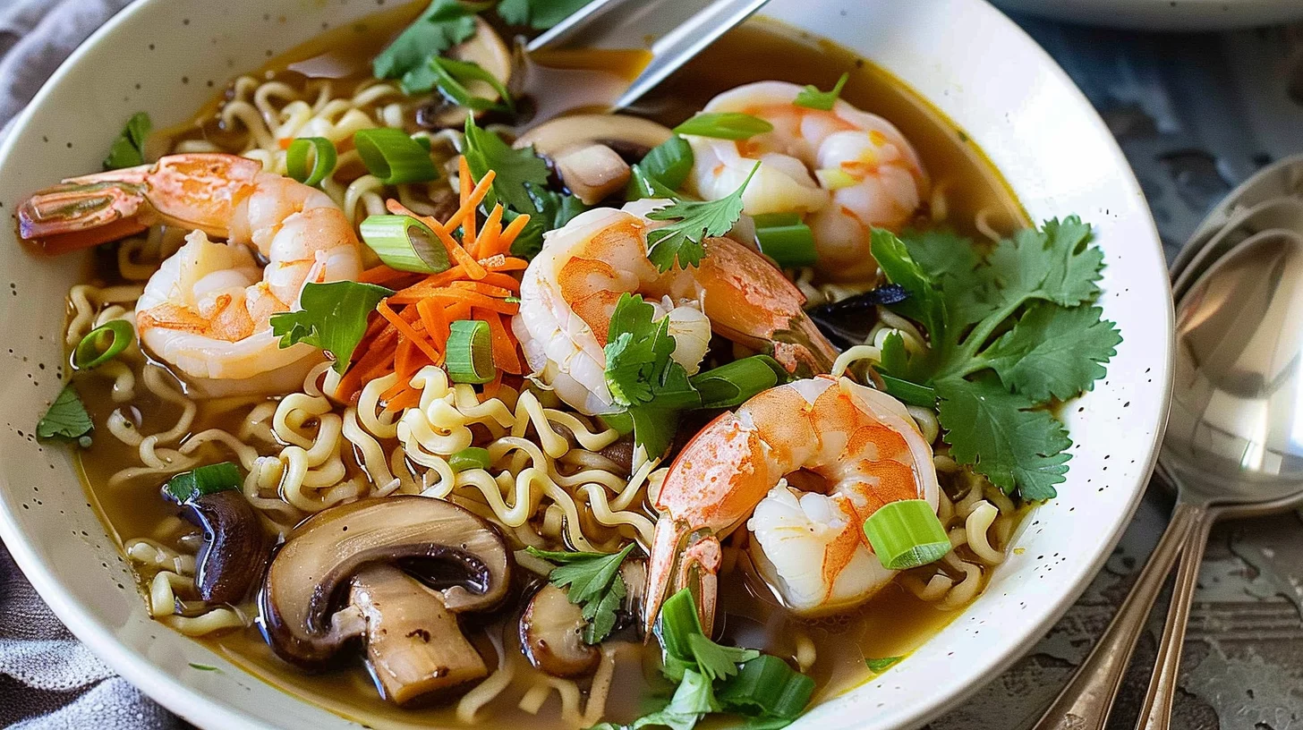 Shrimp Ramen Noodle Soup