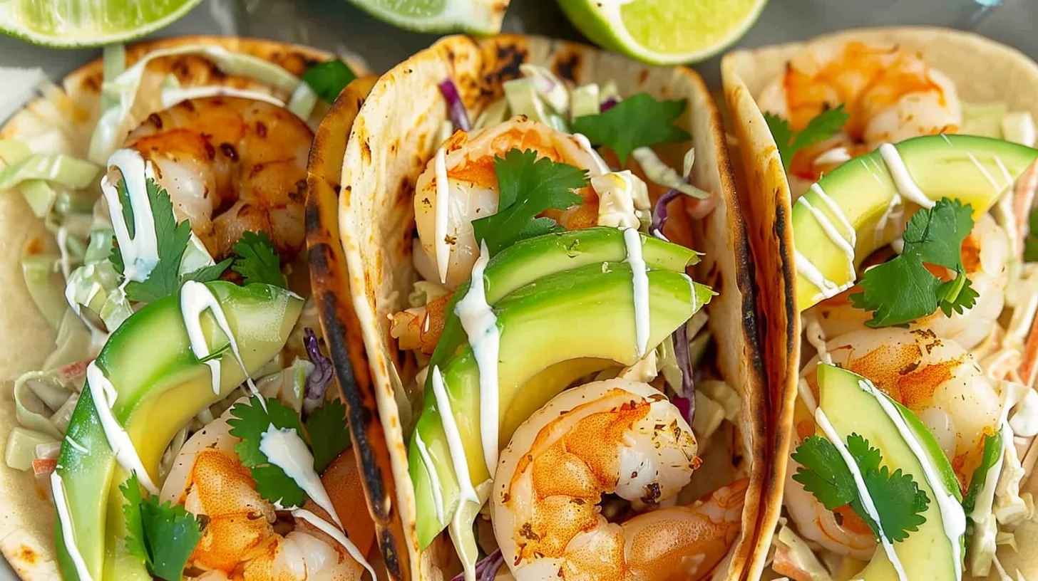 Shrimp Tacos With Cilantro Lime Slaw