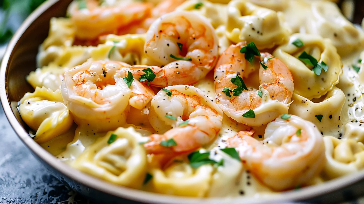 Shrimp Tortellini Alfredo