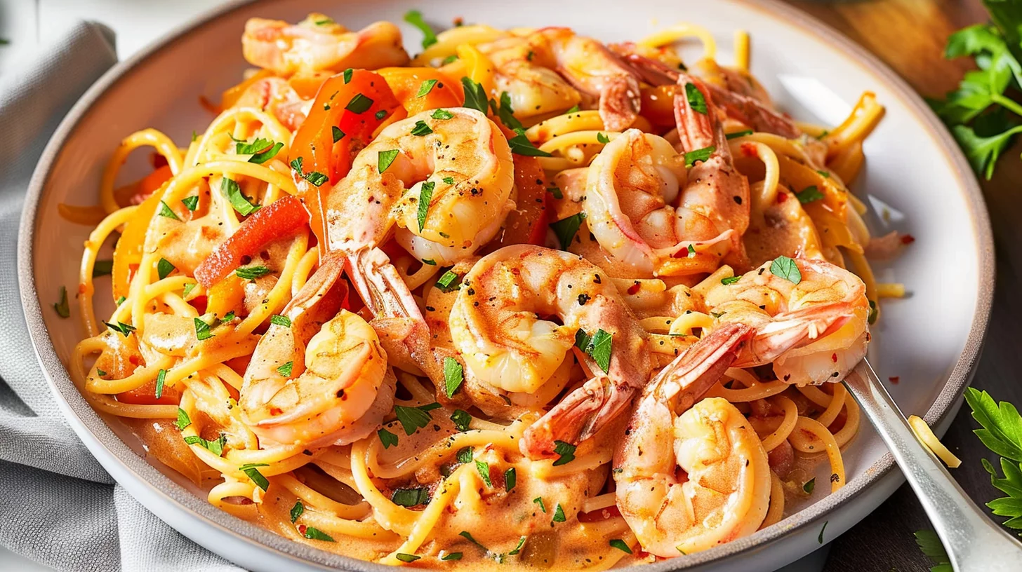 Spicy Cajun Shrimp Linguine