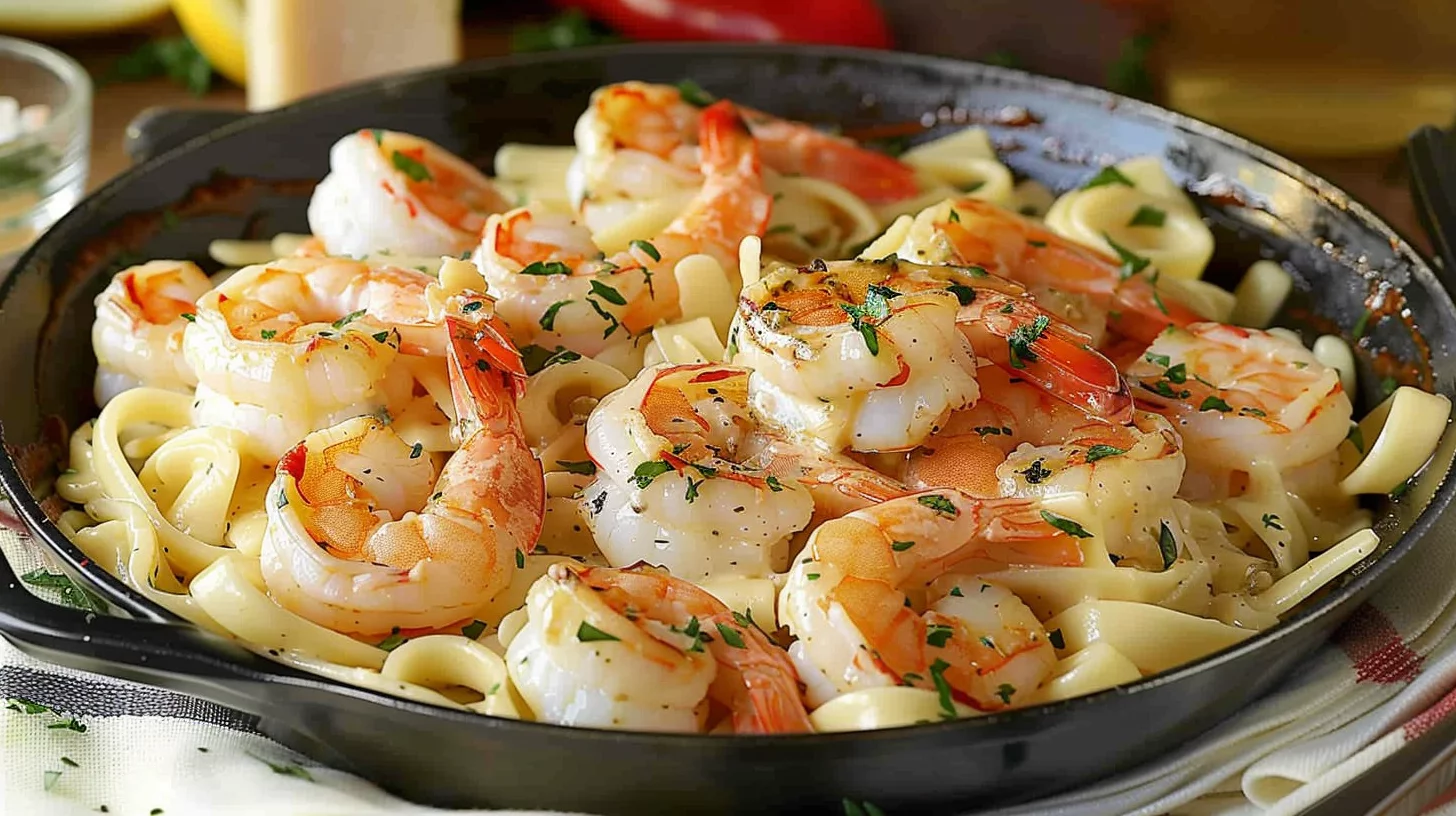 Spicy Shrimp and Scallop Pasta