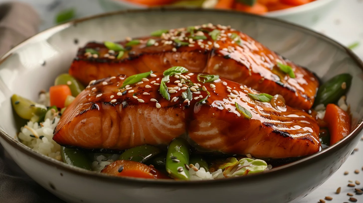 Teriyaki Glazed Salmon Bowls