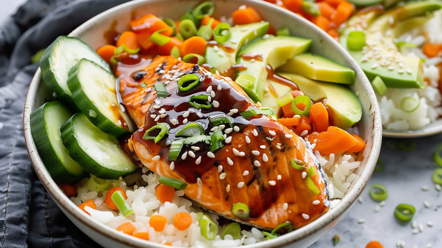 Teriyaki Salmon Bowls