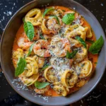 Tomato Basil Seafood Tortellini