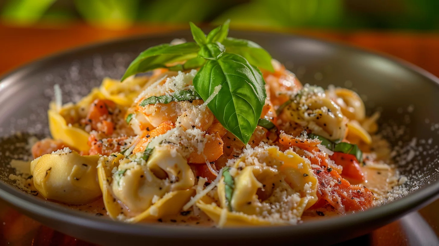Tomato Basil Seafood Tortellini