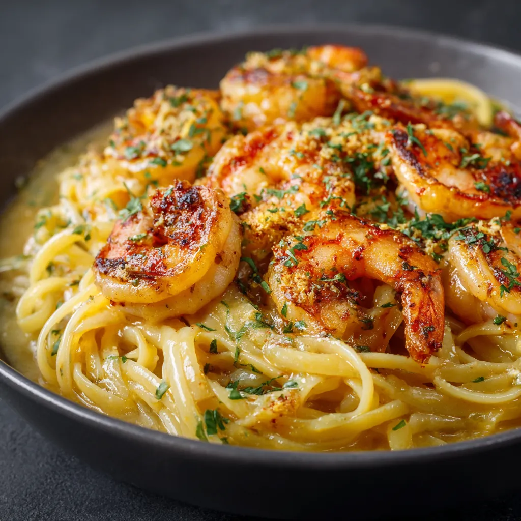 One-Pot Garlic Butter Shrimp Pasta
