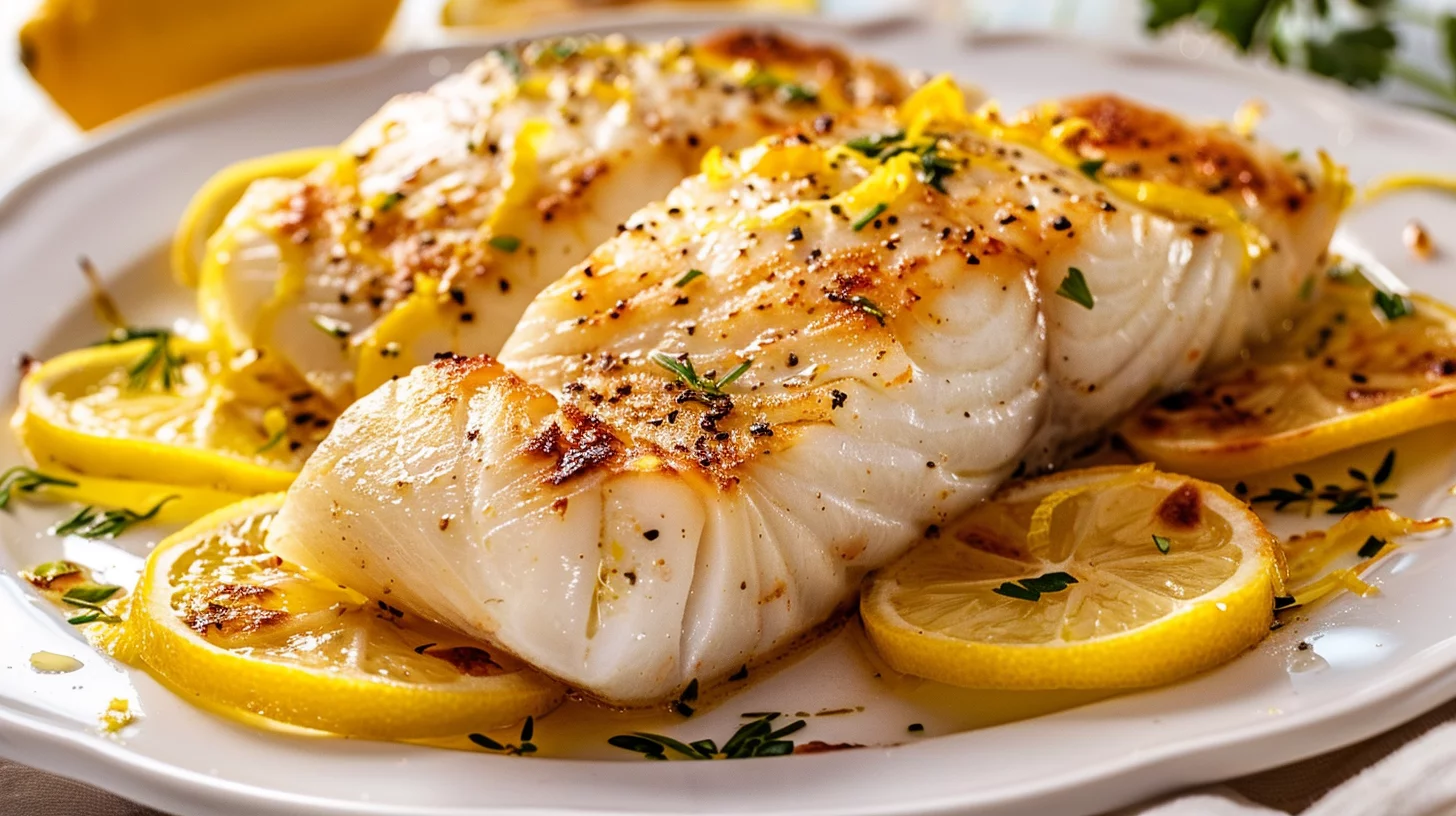 Baked Lemon Garlic Haddock