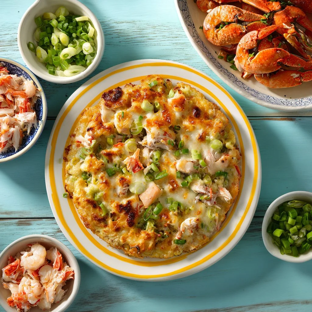 Delicious Chinese Baked Lobster and Crab Casserole served in a dish