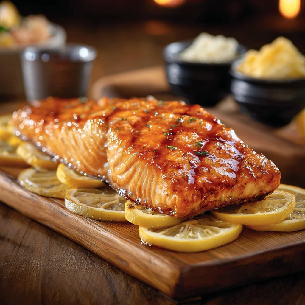Delicious baked salmon dish inspired by Texas Roadhouse recipe