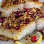 Cranberry Pecan Crusted Cod