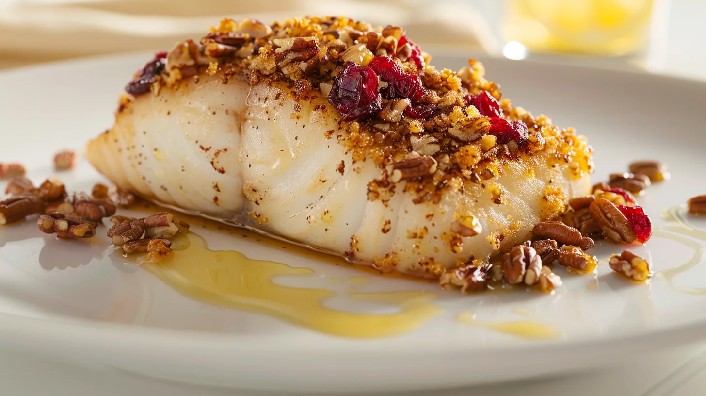 Cranberry Pecan Crusted Cod