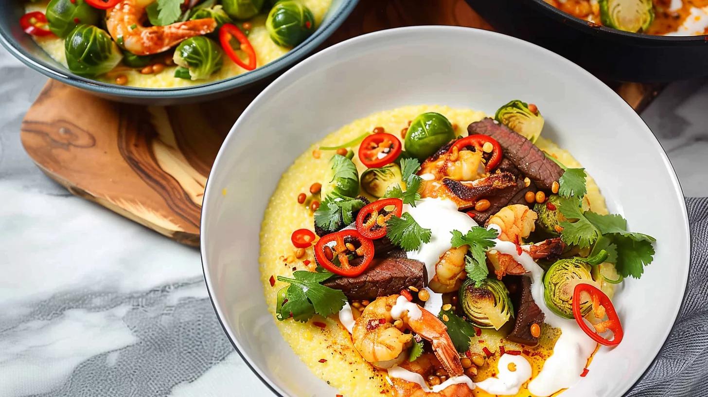 Creamy Cajun Seafood Polenta