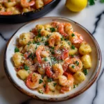 Creamy Tomato Shrimp Gnocchi Bake