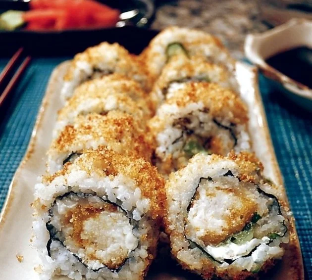 Delicious Crunchy Roll Sushi with crispy toppings and fresh ingredients