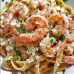 Garlic Brown Butter Prawn Fettuccine