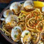 Garlic Butter Clam Pasta With Chili Flakes