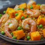 Ginger Garlic Shrimp Pumpkin Fried Rice