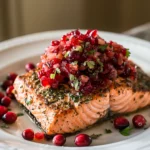 Herb Crusted Salmon With Cranberry Salsa