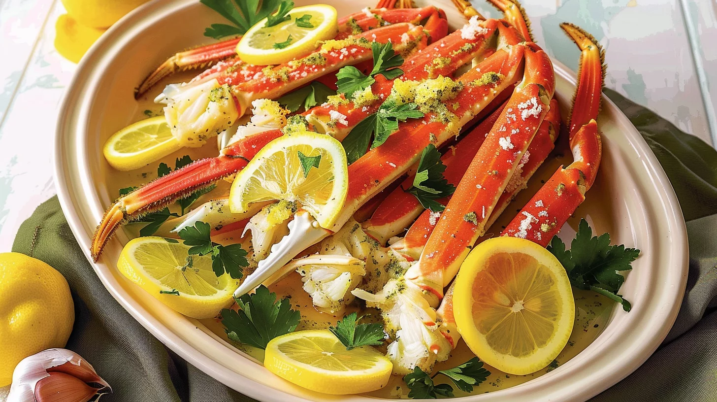 Lemon Pepper Baked Crab Legs