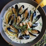 Lemon Thyme Mussels With Cream