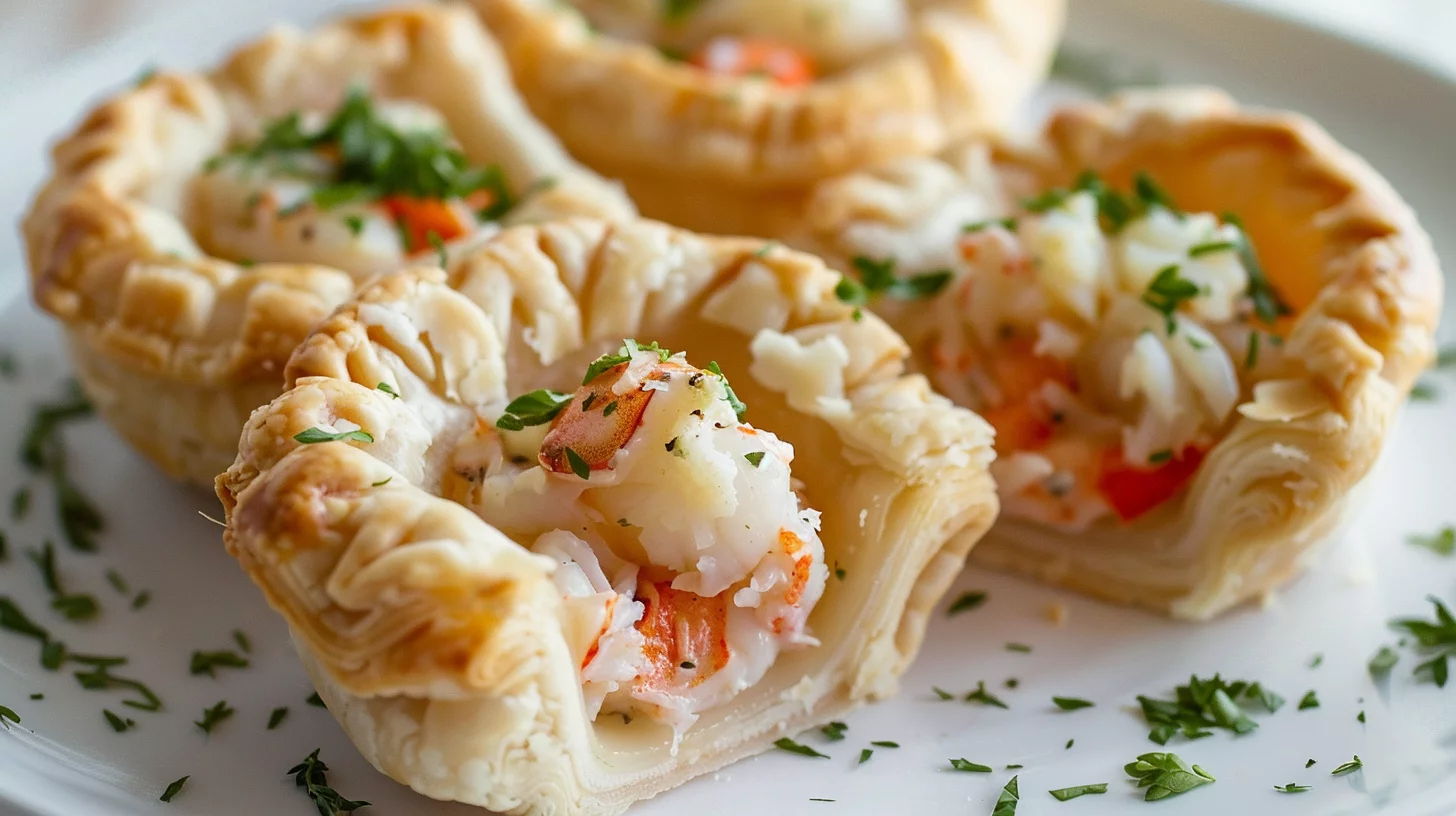 Mini Crab Pot Pies In Puff Pastry