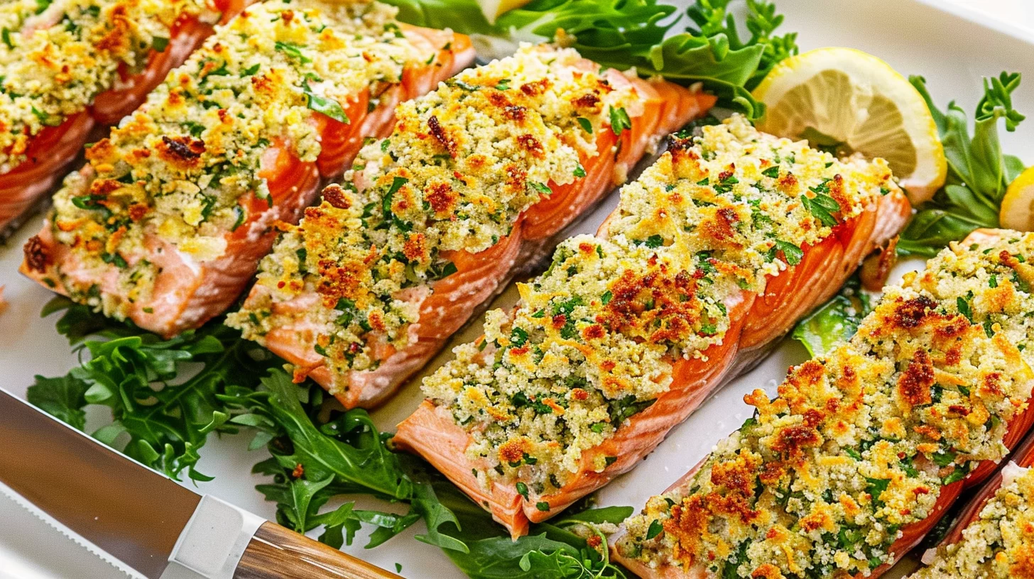 Parmesan Crusted Salmon Sheet Pan