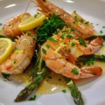 Roasted Prawns With Asparagus And Lemon Zest