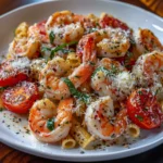 Roasted Tomato Basil Shrimp Pasta