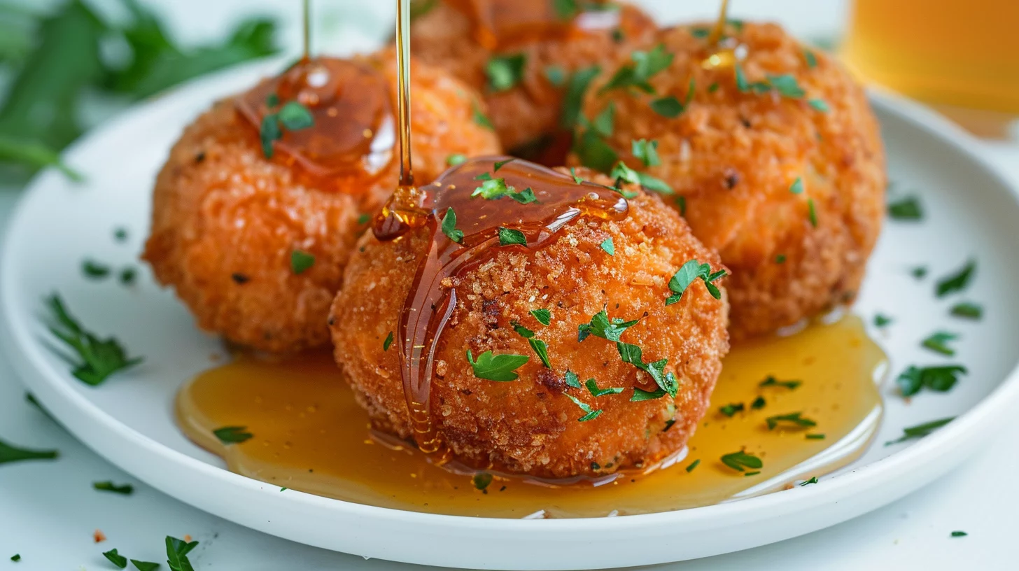Salmon Croquettes With Hot Honey