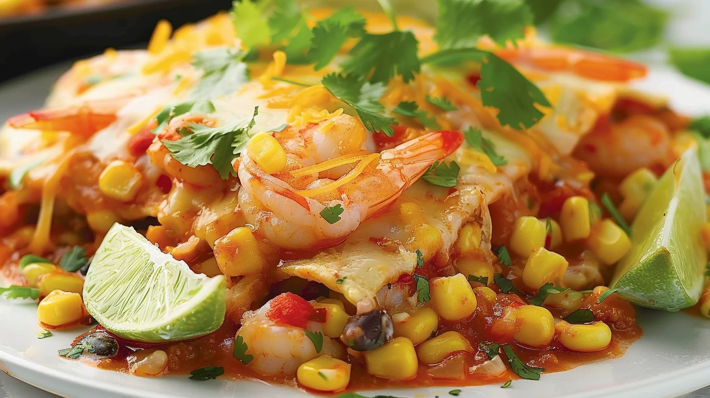 Shrimp Enchilada Skillet Bake