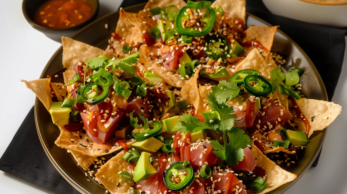 Spicy Tuna Poke Nachos