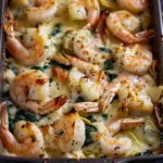 Spinach Artichoke Shrimp Bake