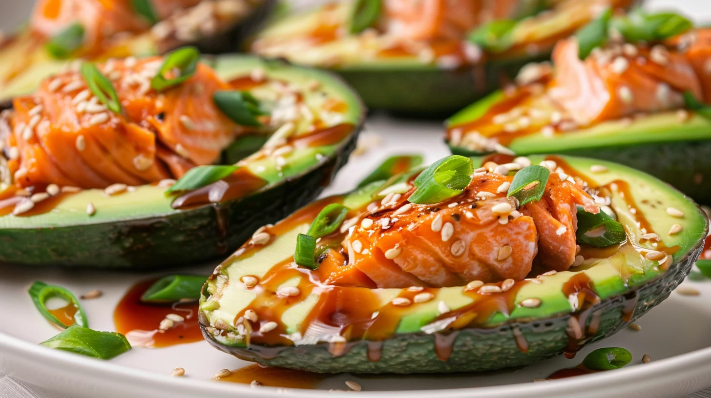 Teriyaki Salmon Avocado Boats