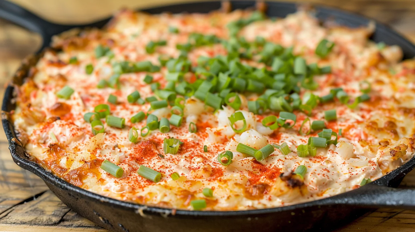 Warm Crab Cream Cheese Skillet Dip