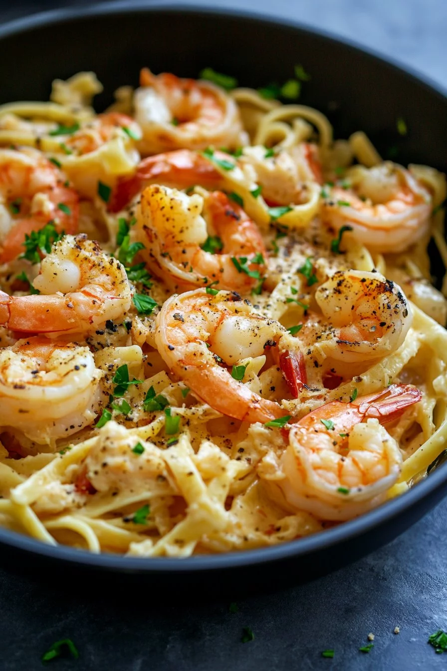 One-Pot Shrimp and Crab Alfredo