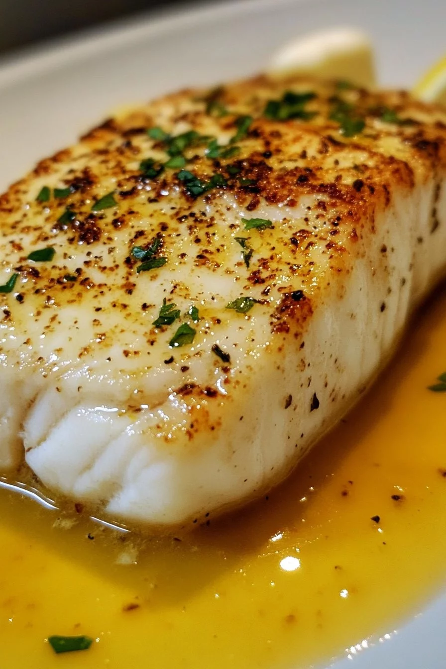 Halibut with Lemon Butter Sauce