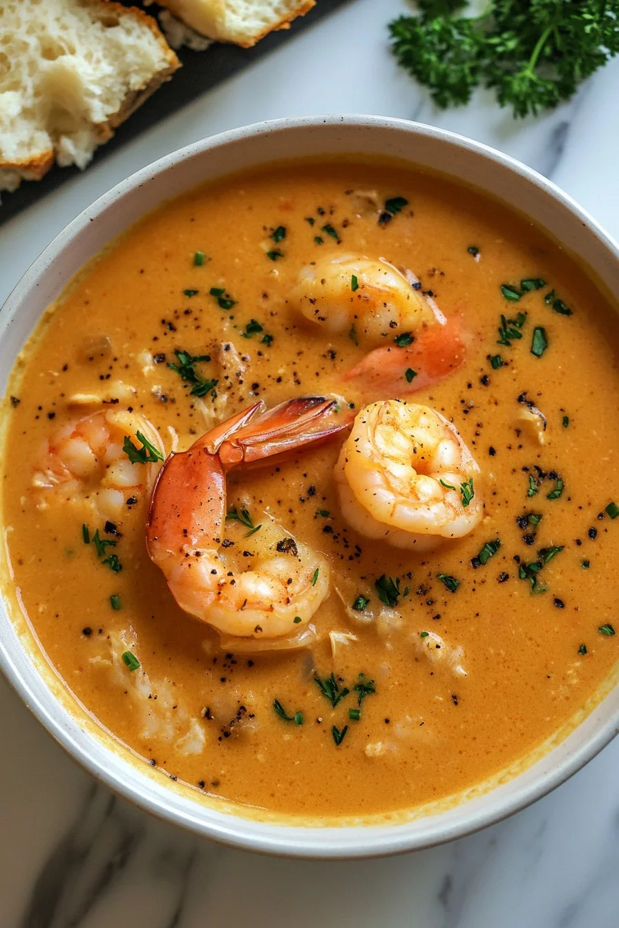 Creamy Crab and Shrimp Seafood Bisque