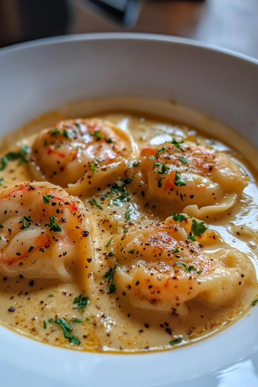 Lobster Ravioli in Garlic Butter Sauce