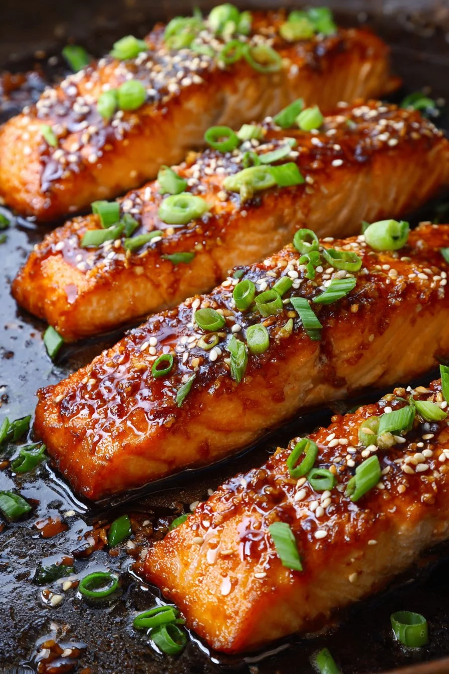 Crispy Honey Garlic Glazed Salmon Recipe